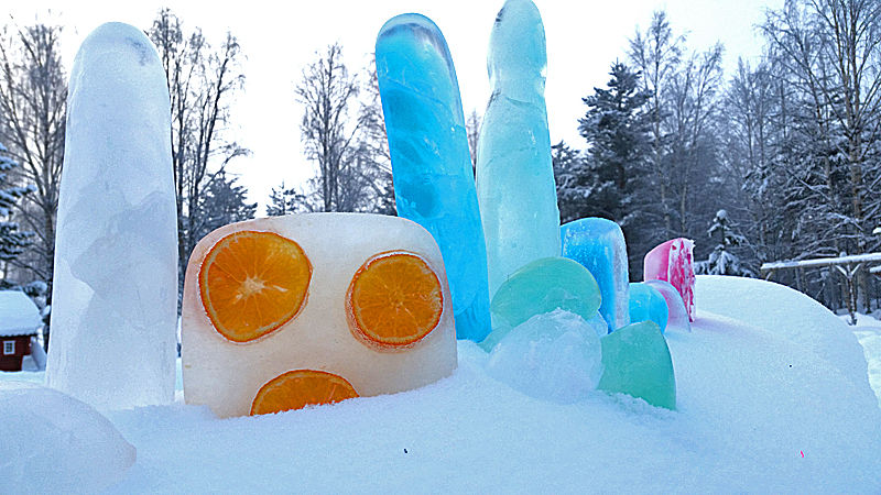 Iskonst,isskulptur,barn,vinter